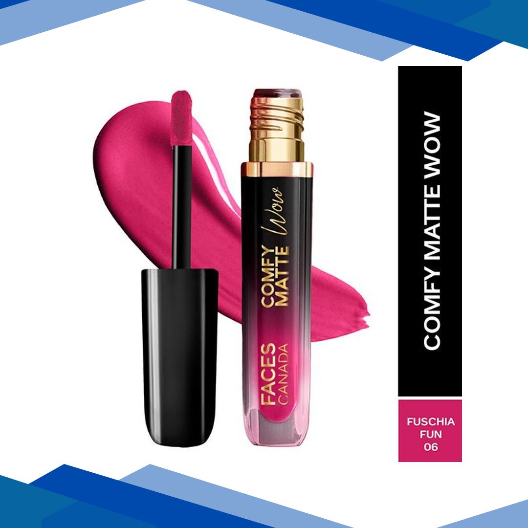 Faces Canada Comfy Matte Wow Liquid Lipstick – Fuschia Fun 06 3.8 ml