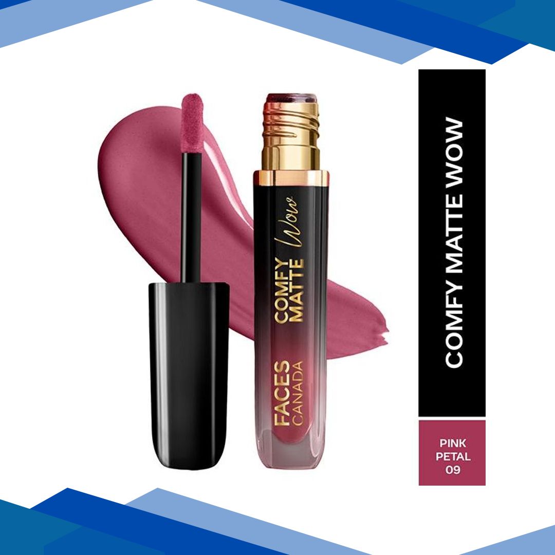 Faces Canada Comfy Matte Wow Liquid Lipstick – Pink PetaL 09 3.8 ml