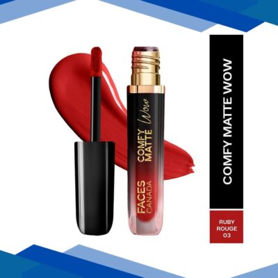 Faces Canada Comfy Matte Wow Liquid Lipstick – Ruby Rouge 03 3.8 ml