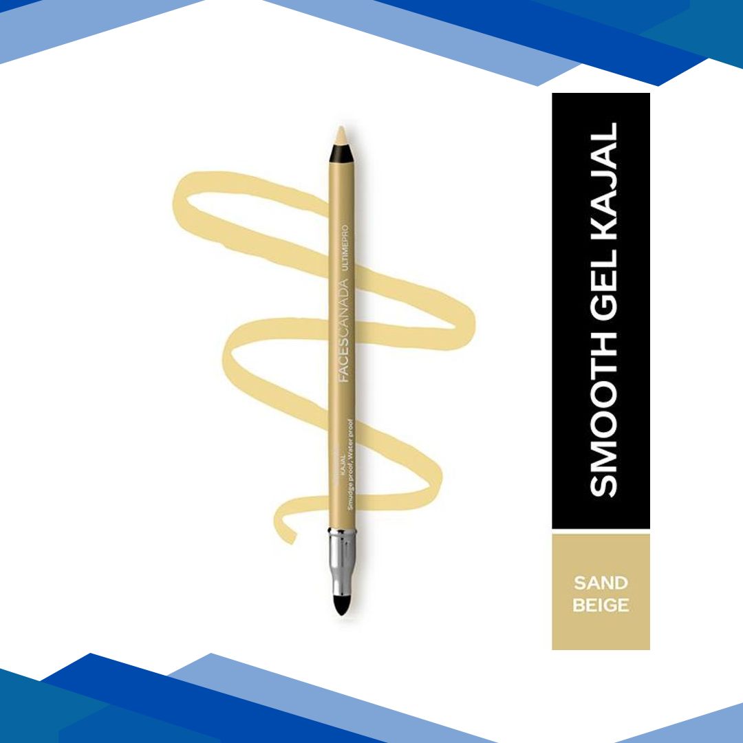Faces Canada Ultime Pro Intense Gel Kajal With Smudger & Sharpener – Sand Beige 1.2 gm