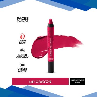 Faces Canada Ultime Pro Matte Lip Crayon Irresistible Pink 10 2.8 Gm