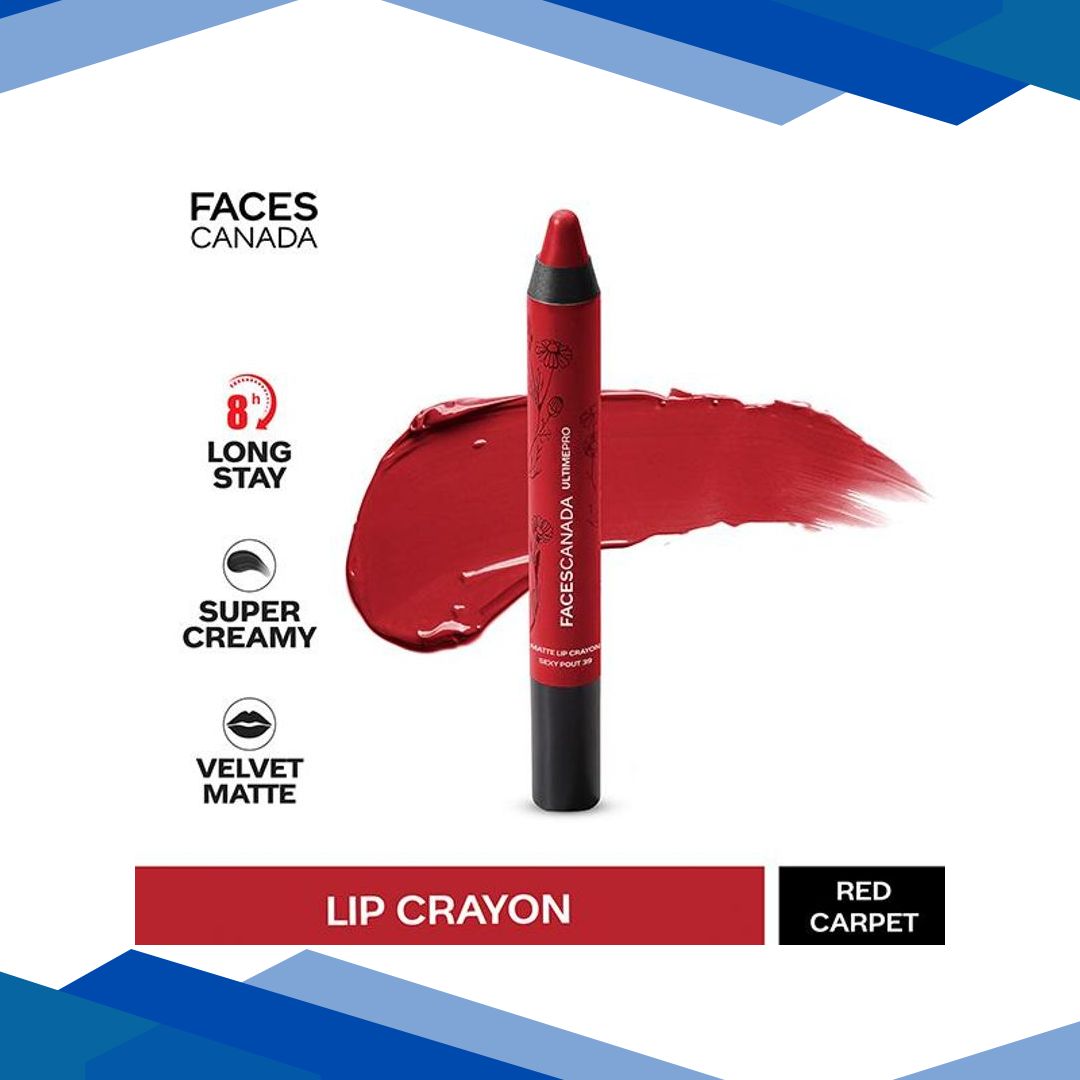 Faces Canada Ultime Pro Matte Lip Crayon Red Carpet 27 2.8 Gm