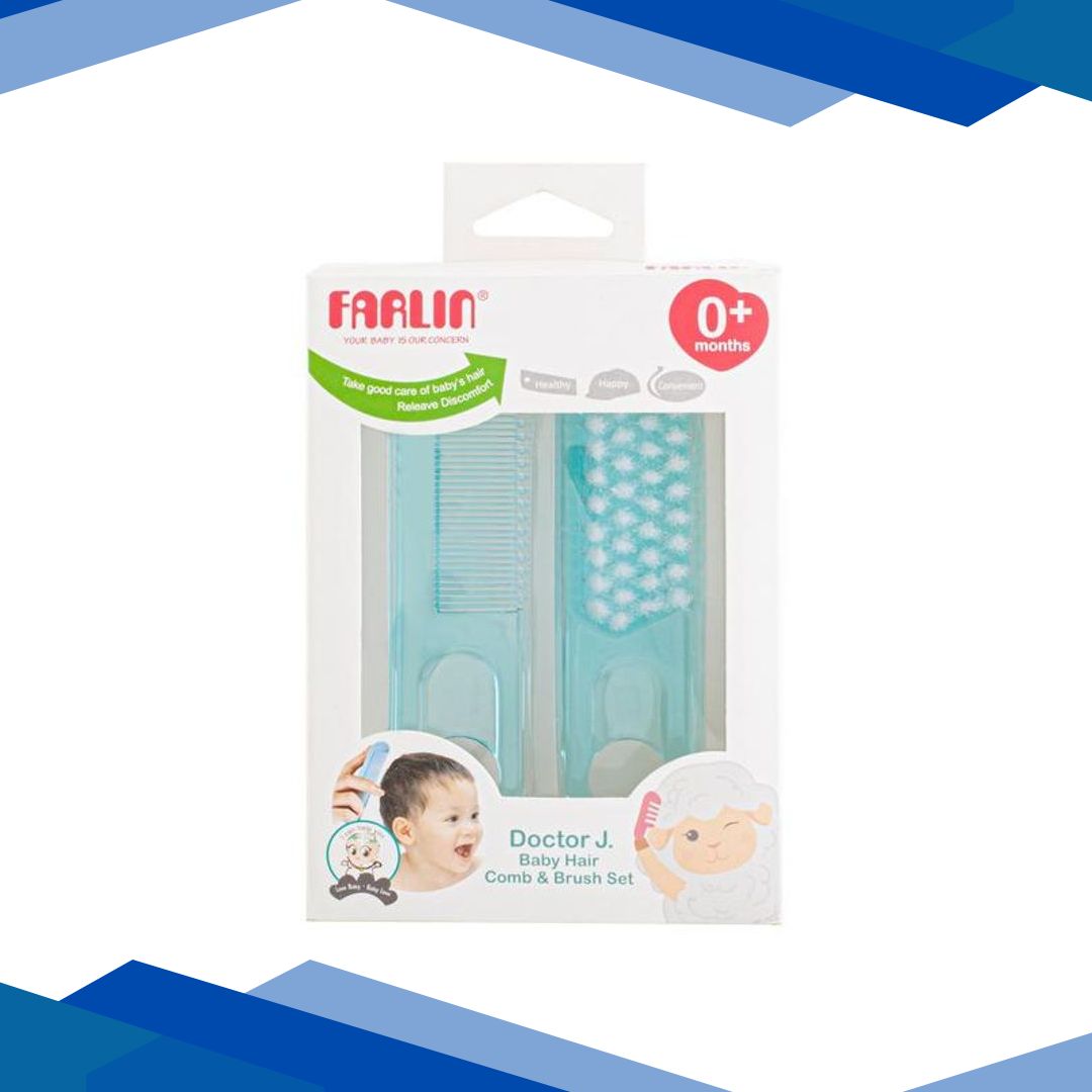 Farlin Comb & Brush Set (0+ Months) – Blue 1’s