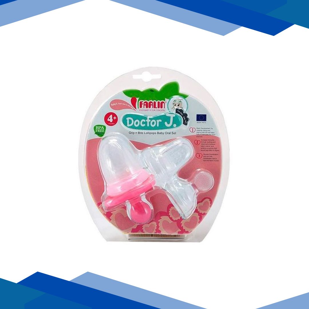 Farlin Grip N Bite Lollipops Baby Oral Set – Pink 1’s