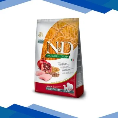 Farmina N&D Ancestral Grain Dog Food – Chicken, Spelt, Oats & Pomegranate (Senior Medium & Maxi) 2.5 kg