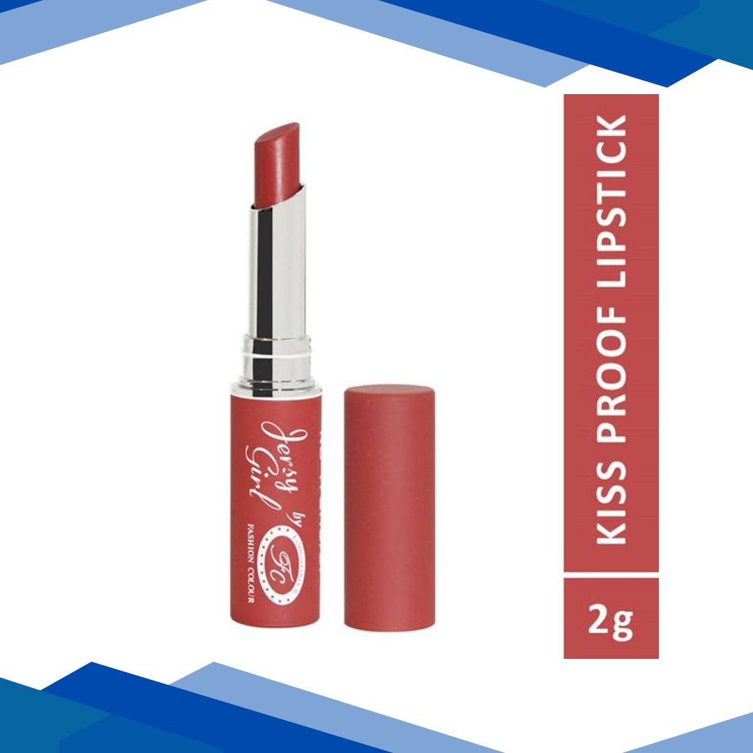 Fashion Colour Jersy Girl Kiss Proof No Transfer Lipstick, 6 Red Iron 2 gm