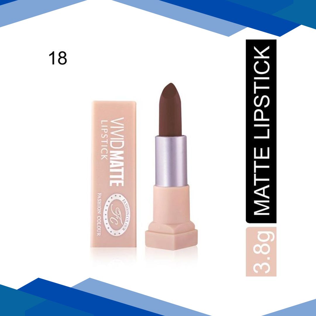 Fashion Colour Vivid Matte Lipstick, 18 Red Iron 3.8 gm