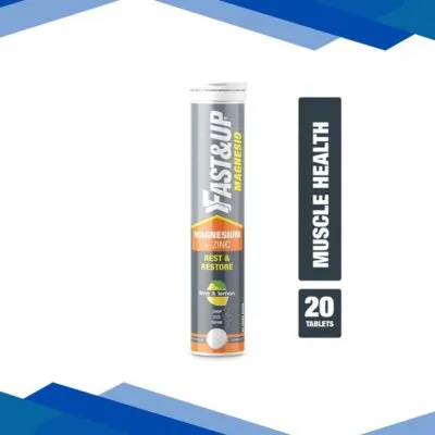 Fast&Up Magnesio Magnesium & Zinc Effervescent Tablets – Lime & Lemon Flavour 20’s