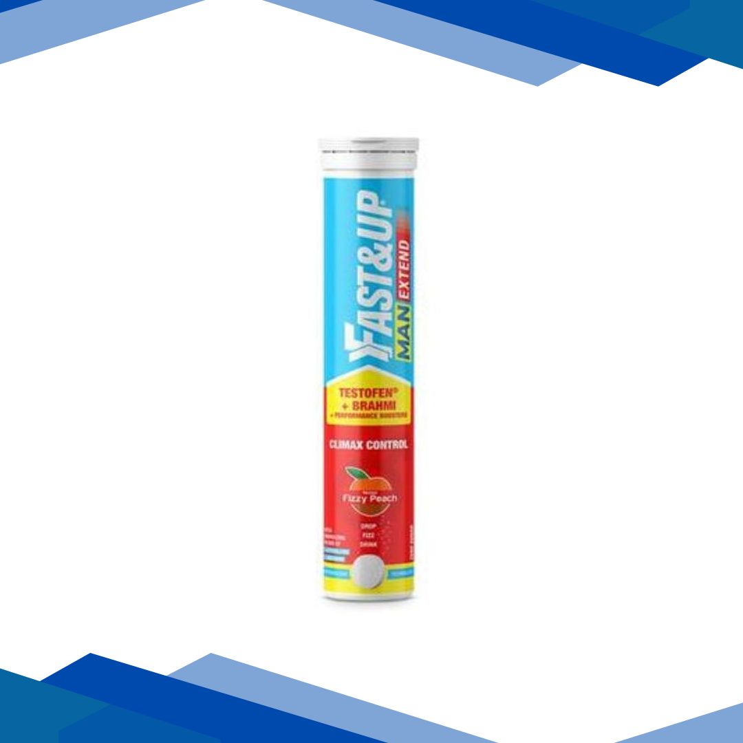 Fast&Up Man Extend Effervescent Tablet – Fizzy Peach Flavour 20’s