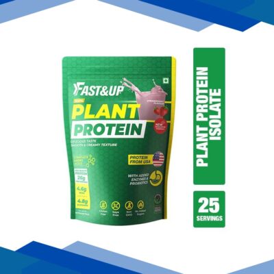 Fast&Up Plant Protein Powder – Strawberry Blast Flavour 900gm