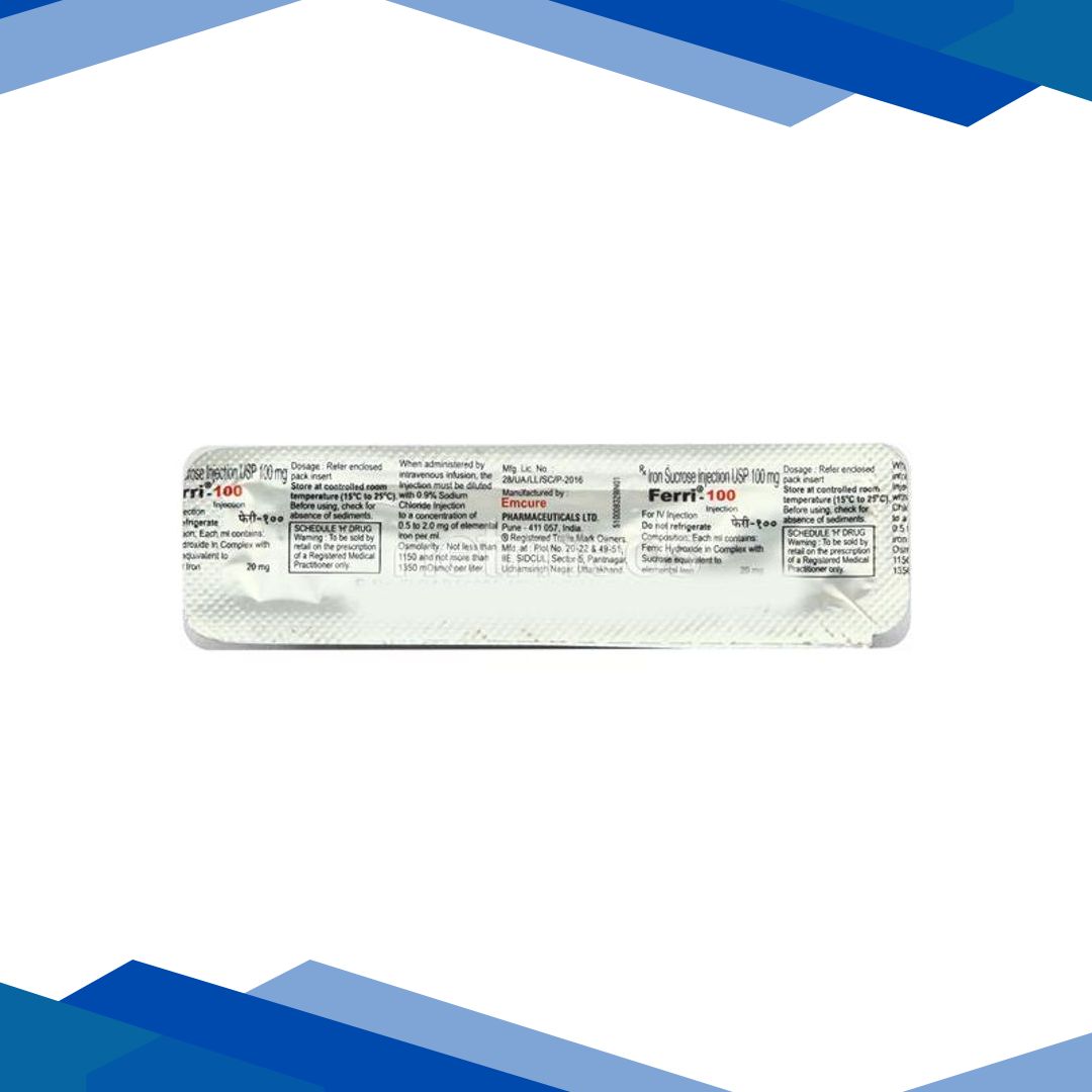 Ferri 100mg Injection 5ml