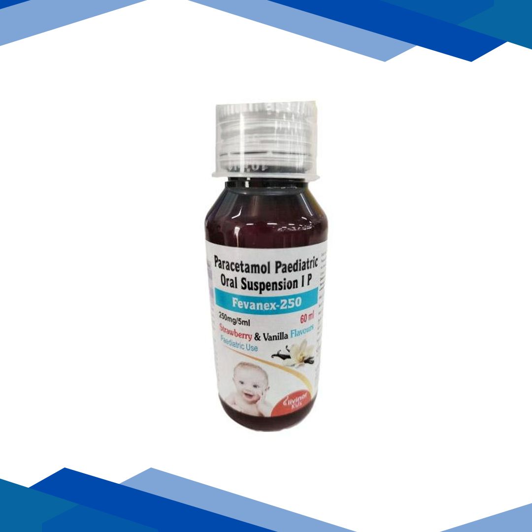 FEVANEX 250 STRAWBERRY AND VANNILA FLAVOUR Oral Suspension 60ml