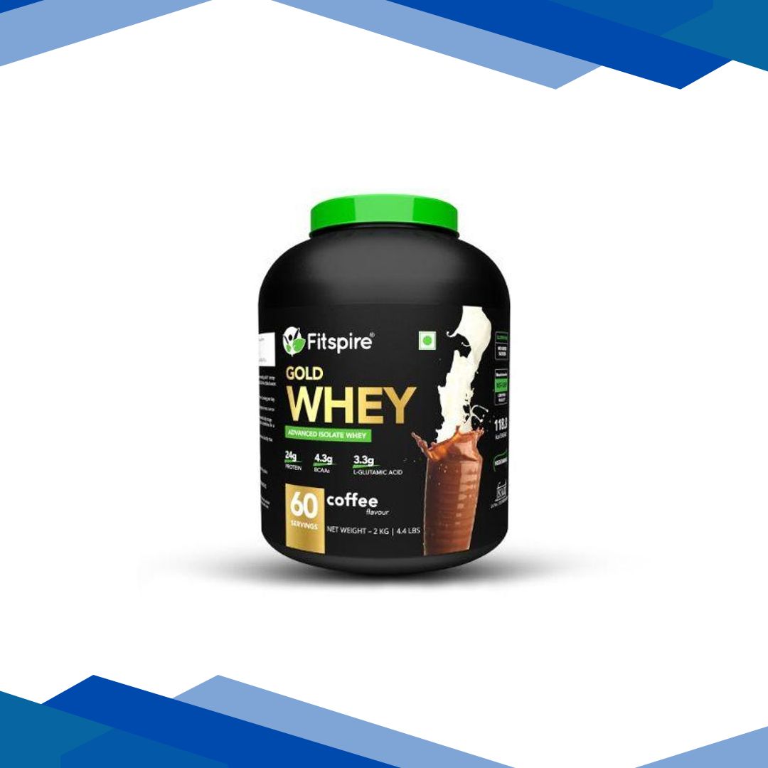 Fitspire Advanced Isolate Gold Whey Protein 60 Servings Coffee 2000 gm