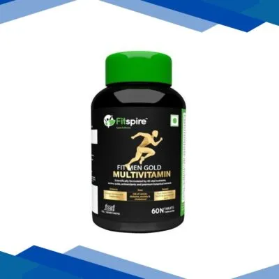 Fitspire Fit Men Gold Multivitamin for Men to Increase Immunity Energy Stamina 60 Capsules 1’s