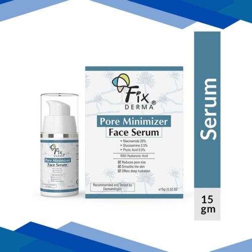 Fixderma 20 Percent Niacinamide Serum for Face and Pore Minimizer with 2.5 Percent Glucosamine and Hyaluronic Acid Serum 15 gm