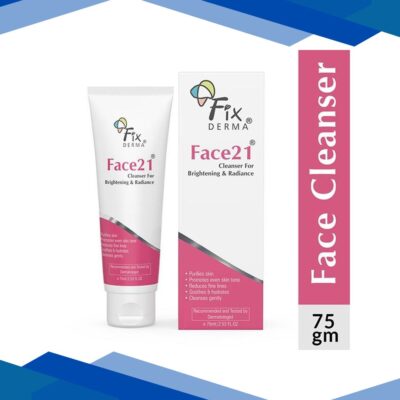 Fixderma Face21 Face Cleanser, Reduce Wrinkles & Fine Lines, Skin Brightening Face Wash (75 ml)