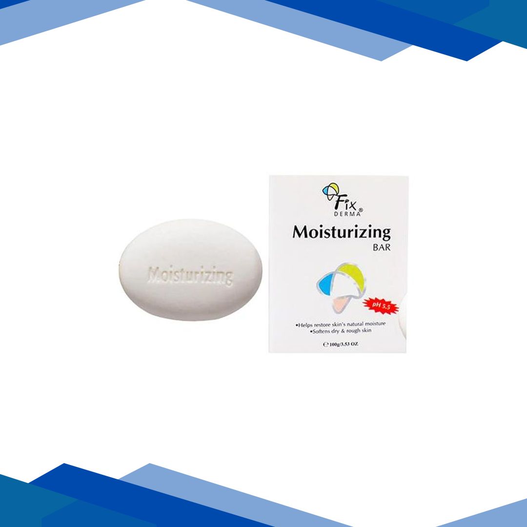 Fixderma Moisturizing Bar, Soap for Dry Skin and Rough Skin Soap Free Body and Facial Cleanser 100 gm
