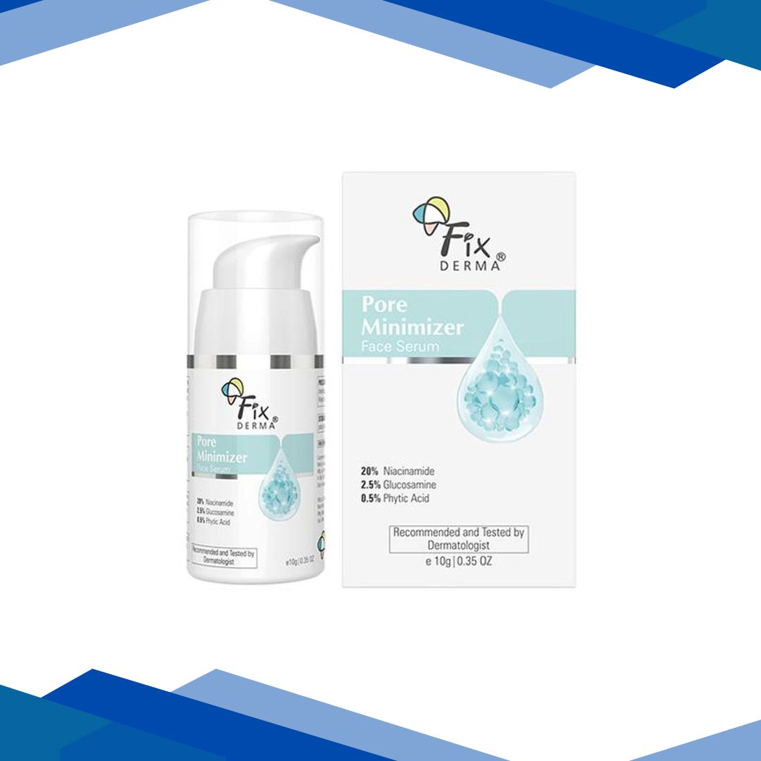 Fixderma Pore Minimizer Face Serum with 20% Niacinamide for Deep Hydration & Skin Soothing 10 gm