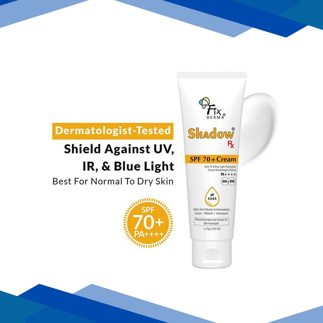 Fixderma Shadow RX Sunscreen SPF 70+ Cream Sunscreen for Dry Skin 75 gm