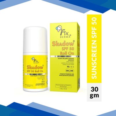 Fixderma Shadow Spf 50 Roll On, Sunscreen SPF 50 for Face 30 gm