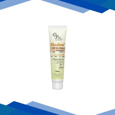 Fixderma Shadow Tinted Sunscreen Deep SPF 50 PA+++ – UVA & UVB Protection, All Skin Types 30 gm
