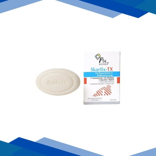 Fixderma Skarfix -TX 1% Kojic Acid Soap for Skin Brightening with Tranexamic Acid, Glutathione 75 g