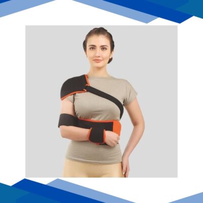 Flamingo Elastic Shoulder Immobilizer (OC – 2038) (XL) – Black & Turqoise blue