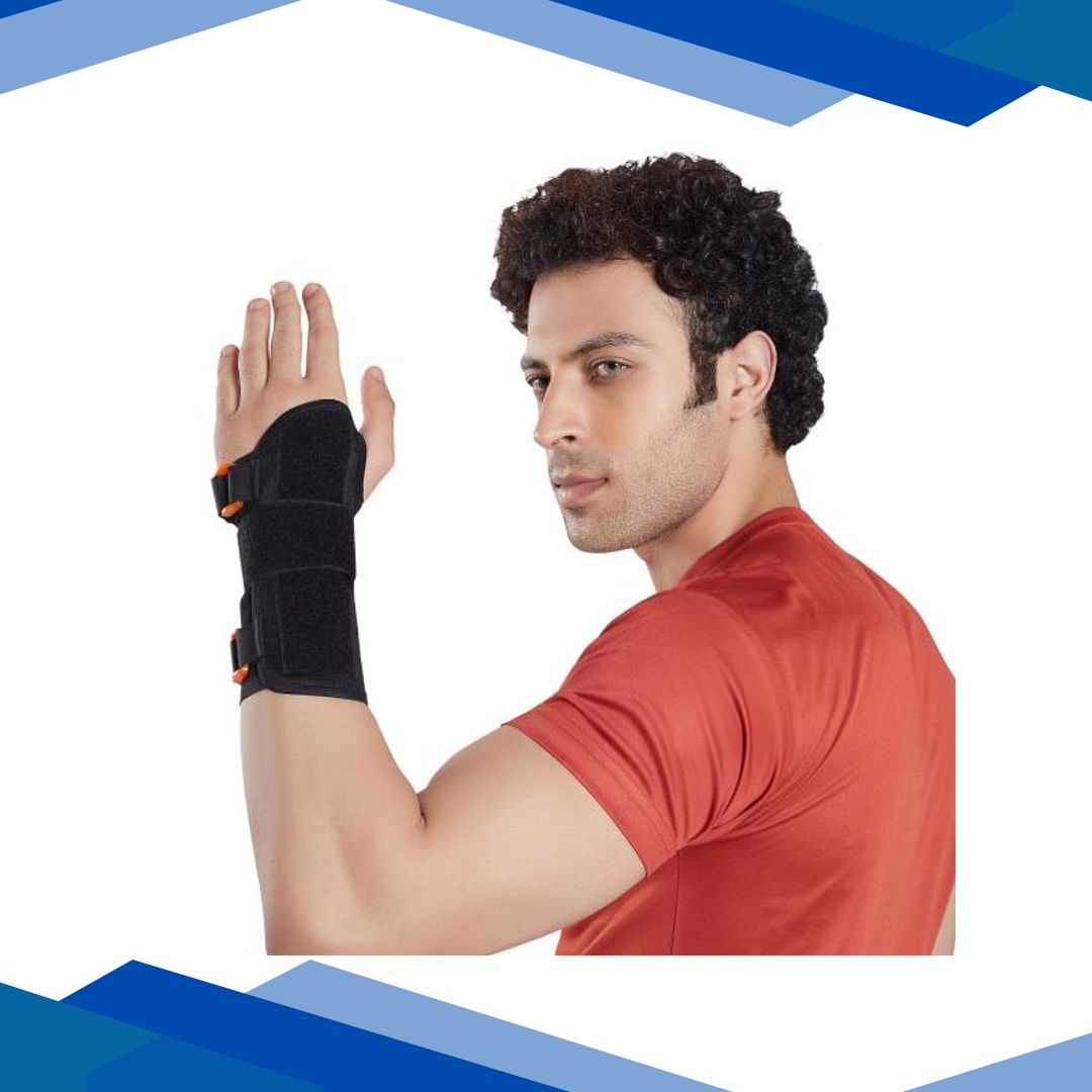 Flamingo Elastic Wrist Splint (OC – 2015) (L) – Black & Turqoise blue