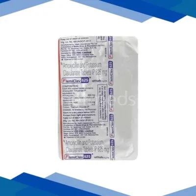 Flemiclav 625mg Tablet 10’S