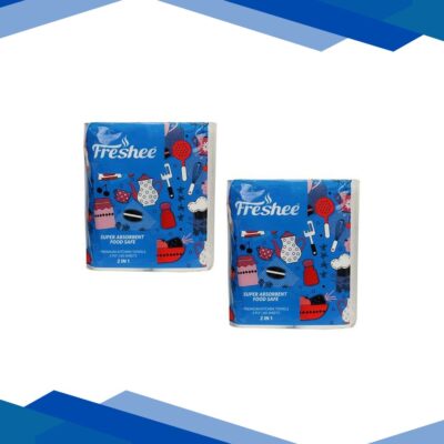 Freshee 2 in 1 Super Absorbent Food Safe 2 Ply Premium Kitchen Towels (Pack of 2)