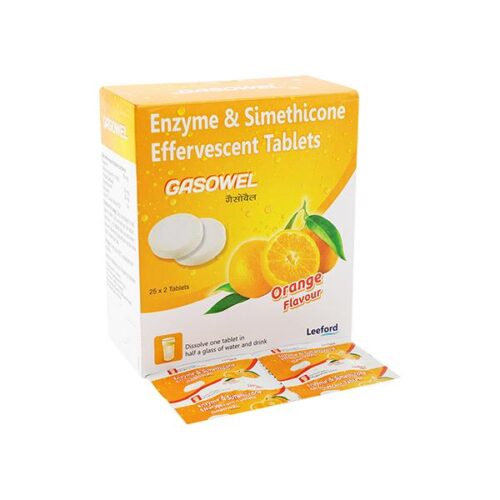 GASOWEL Orange Flavour Effervescent Tablet 2's