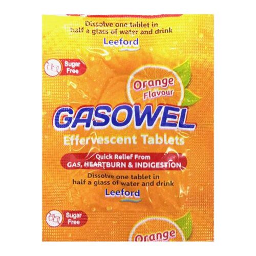 GASOWEL SUGAR FREE ORANGE FLAVOUR Effervescent Tablet 2's