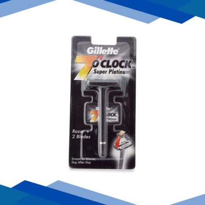 Gillette 7 ‘o’ Clock Super Platinum Razor + 2 Blades