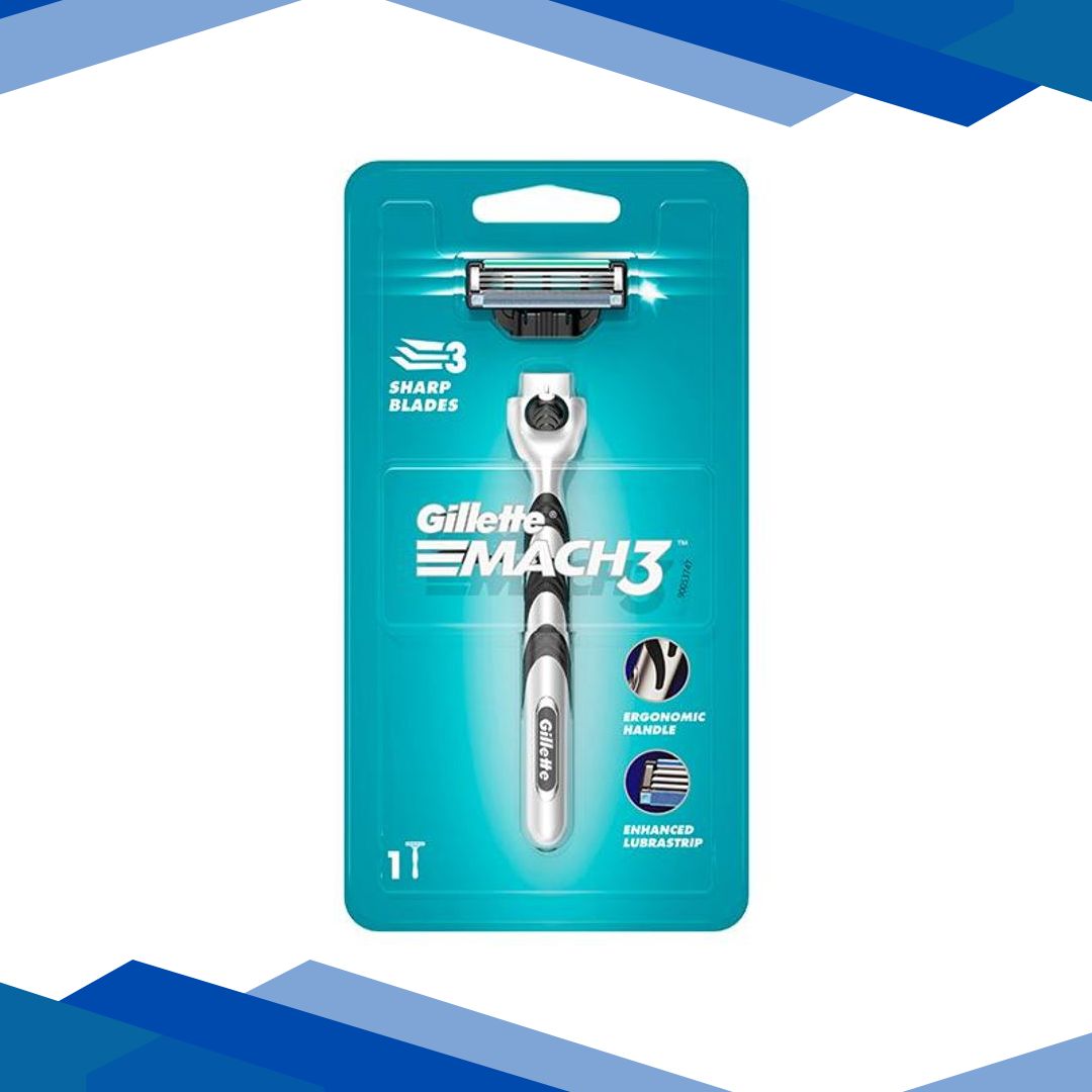 Gillette Mach 3 Razor Comprising of 1N Handle and 1N Cartridge 1’s