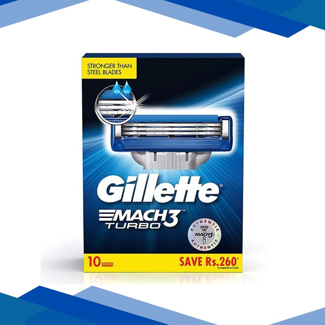 Gillette Mach Turbo 3 Shaving Cartridges 10’s