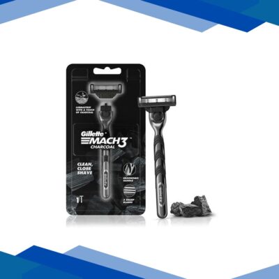 Gillette Mach3 Charcoal Shaving Razor – For Men, For a Clean Close Shave 1’s