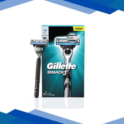 Gillette Mach3 Razor Pack – (1 Handle + 2 Cartridges 1 Razor Pack Comprising) 1’s