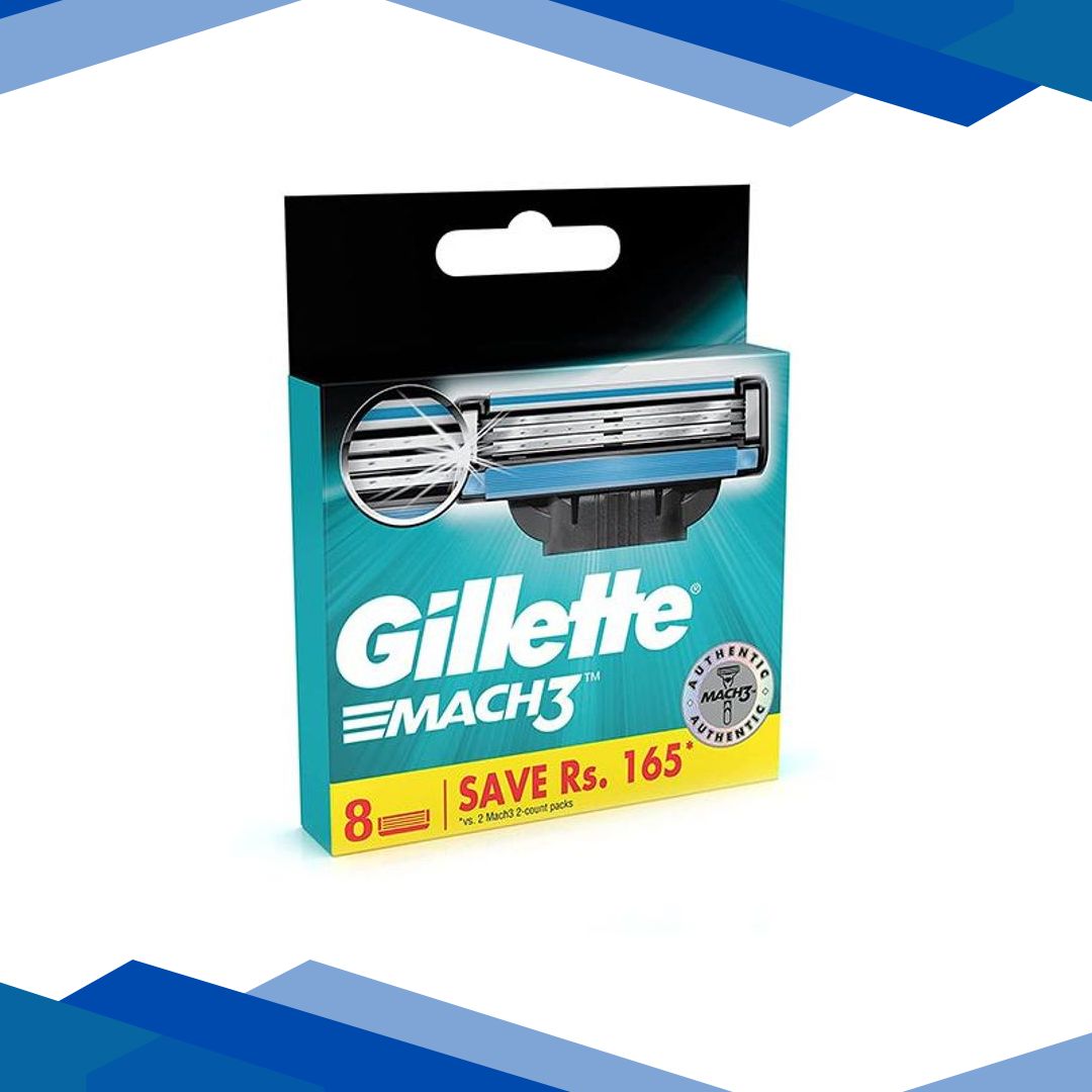 Gillette Mach3 Shaving 3-Bladed Cartridges 8’s