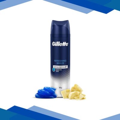 Gillette Shaving Gel Refreshing Breeze with Cocoa Butter, White 195 gm