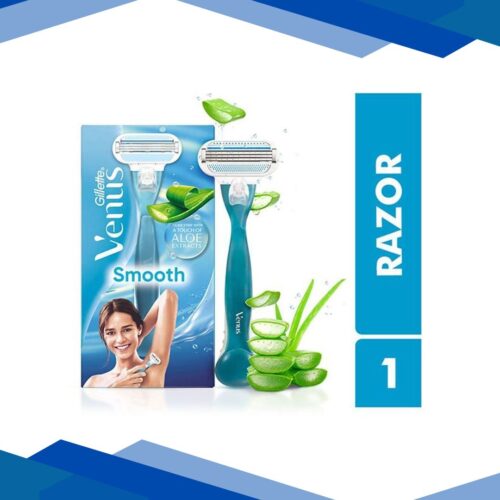 Gillette Venus Smooth Hair Removal Razor – Aloe Extract (For Woman)