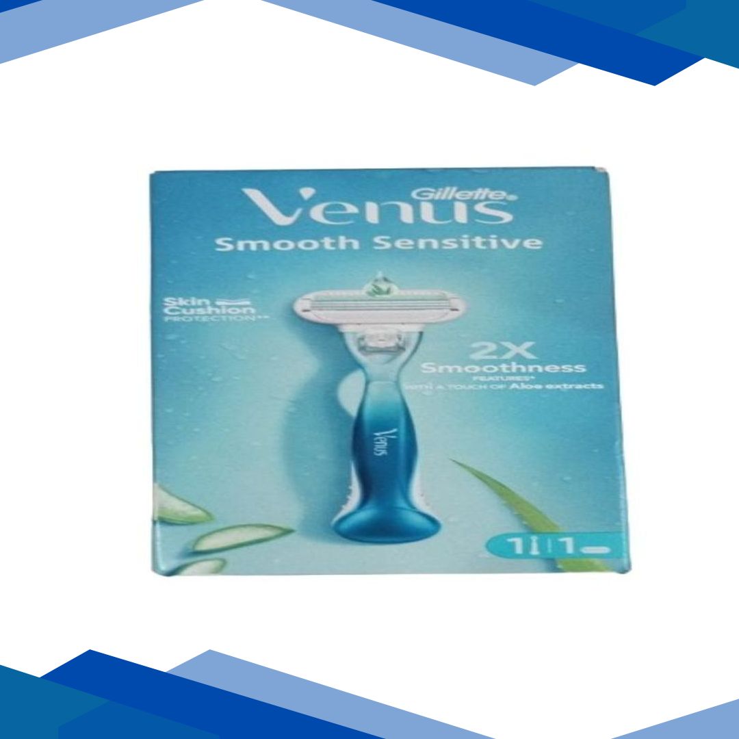 Gillette Venus Smooth Sensitive 2X Smoothness With A Touch OF Aloe Extracts Razor 1’s