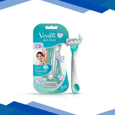 Gillette Women’s Venus Skin Love with Skin Essence Razor for Hair Removal – Green 3’s