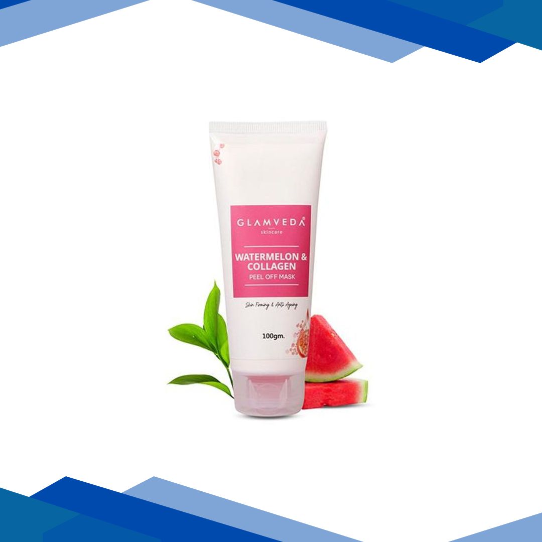 Glamveda Watermelon & Collagen Peel Firming & Anti Aging Off Mask For WomenReduces Signs Of Ageing 100 ml