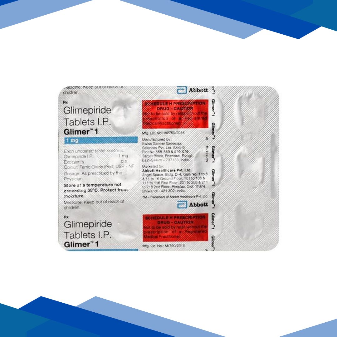 GLIMER 1mg Tablet 15’s