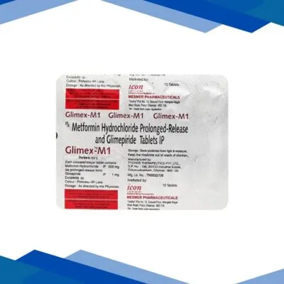 Glimex M 1mg/500mg Tablet 10’S