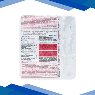 Glimser P 1/500/15mg Tablet 15’S