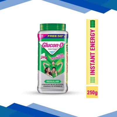 Glucon-D Instant Energy Powder – Regular (Jar) 200 g