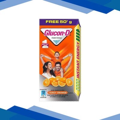 Glucon-D Instant Energy Powder – Tangy Orange (Refill) (75 gm + Free 50 gm)