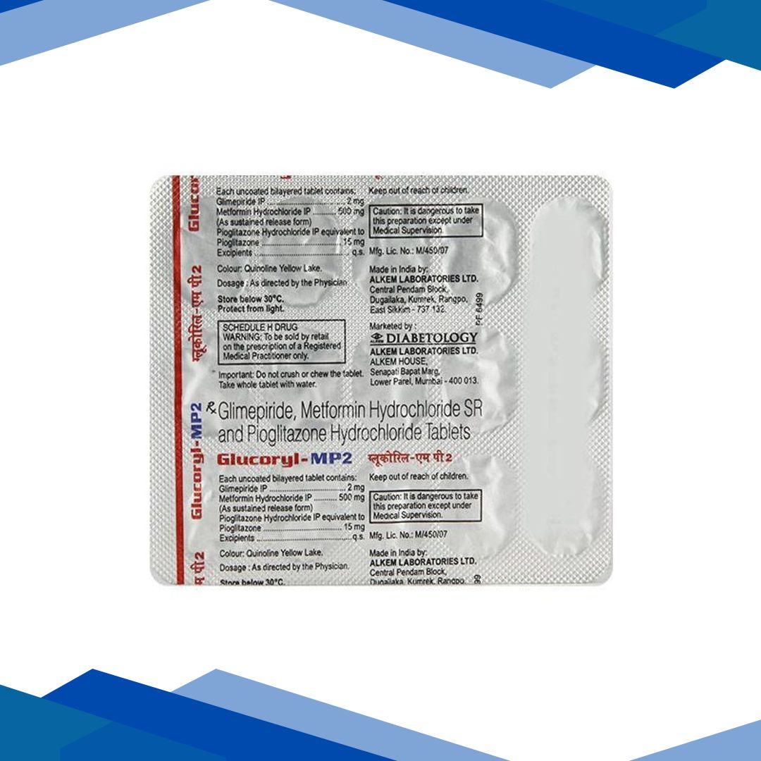 Glucoryl MP 2mg Tablet 15’S