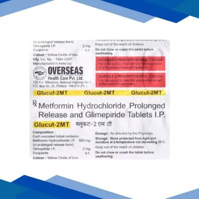Glucut 2 MT 2mg/500mg Tablet 10’S